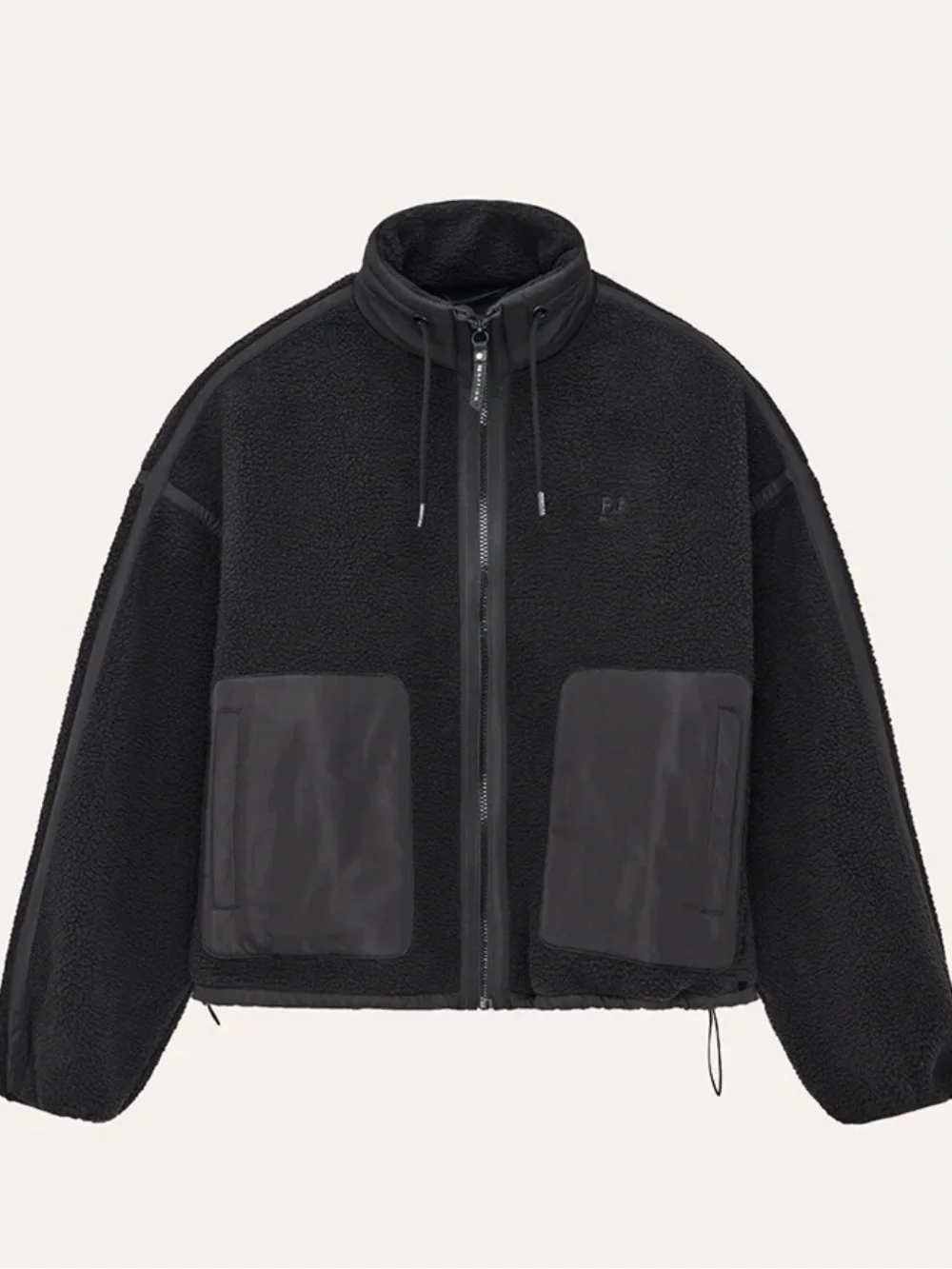 P.E Nation Lennon Sherpa Jacket In Black won’t leave up on posh long sz large - Picture 7 of 9